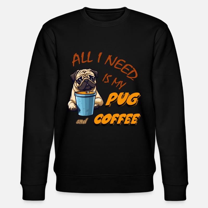 Carlin et café - Sweat bio CHANGER Stanley/Stella Unisexe - noir