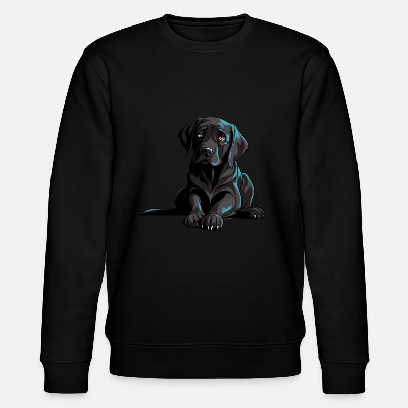 Labrador Welpe - Stanley/Stella Unisex Bio-Sweatshirt CHANGER  - Schwarz