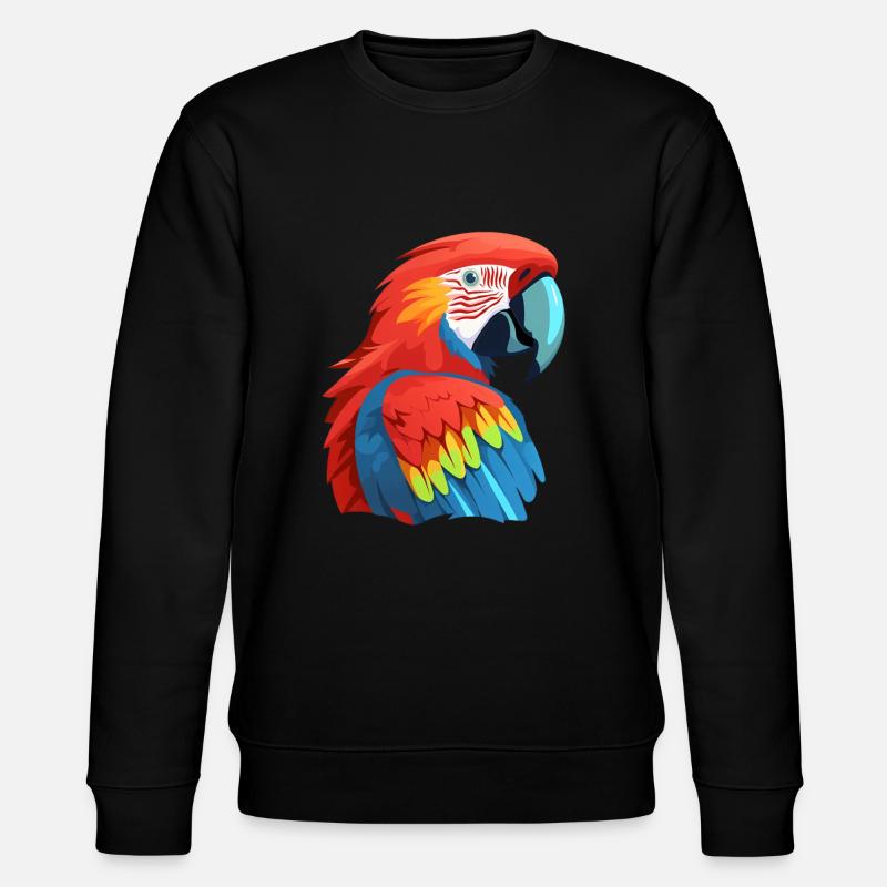 Papagei Ara - Stanley/Stella Unisex Bio-Sweatshirt CHANGER  - Schwarz