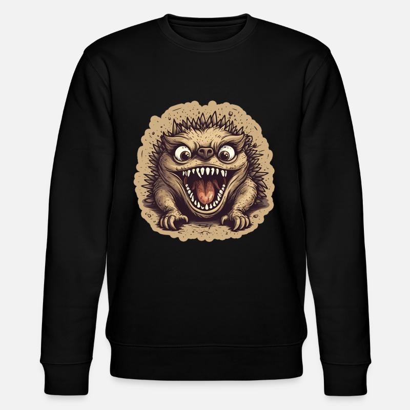 Hedgehog Halloween Horror - Stanley/Stella CHANGER Unisex Organic Sweatshirt - black