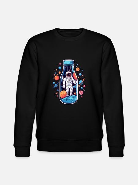 Astronaut Milky Way - Stanley/Stella CHANGER Unisex Organic Sweatshirt - black