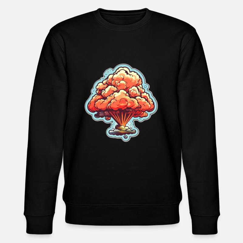 Explosion Fireworks Pyrotechnics - Stanley/Stella CHANGER Unisex Organic Sweatshirt - black