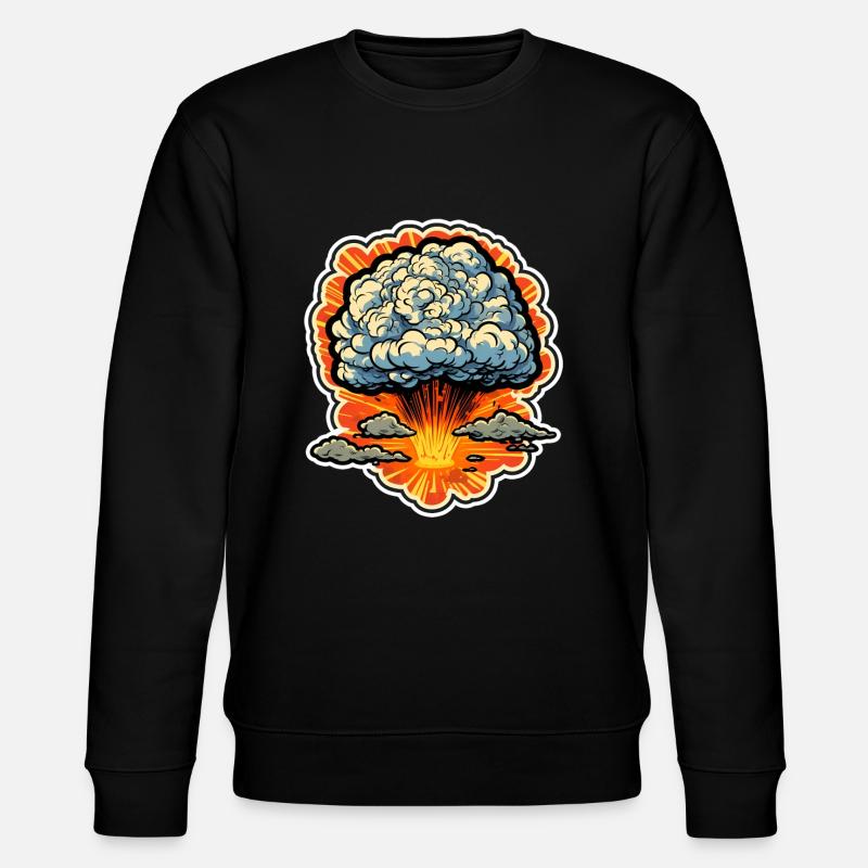 Explosion Fireworks Pyrotechnics - Stanley/Stella CHANGER Unisex Organic Sweatshirt - black