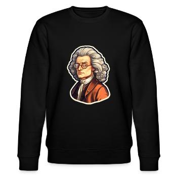Newton - Stanley/Stella Unisex Bio-Sweatshirt CHANGER  - Schwarz - Vorne - Nik (191cm) & Marisol (170cm)