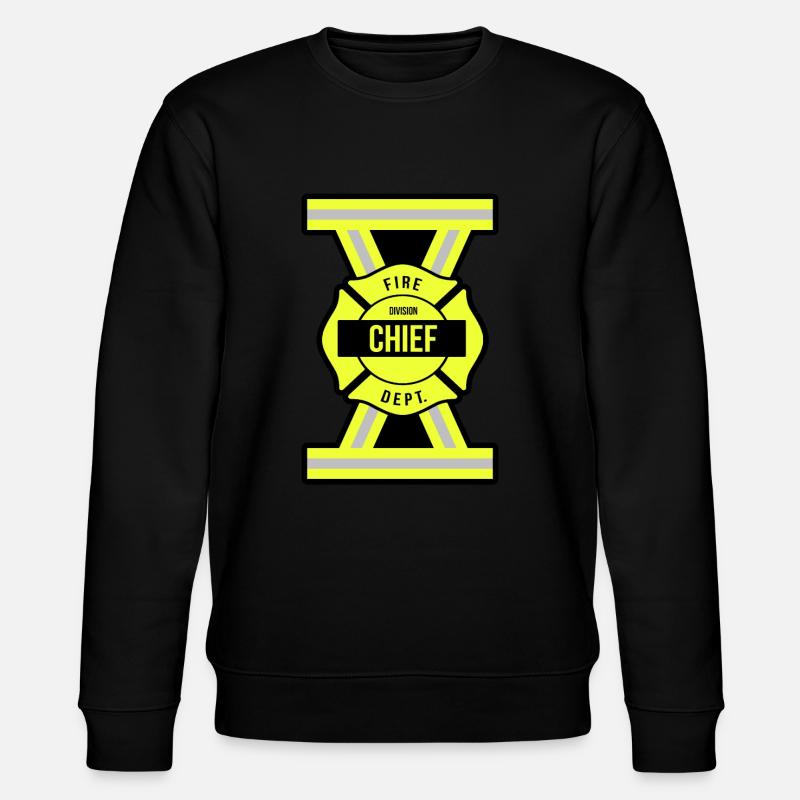 Division Chief Feuerwehr - Stanley/Stella Unisex Bio-Sweatshirt CHANGER  - Schwarz