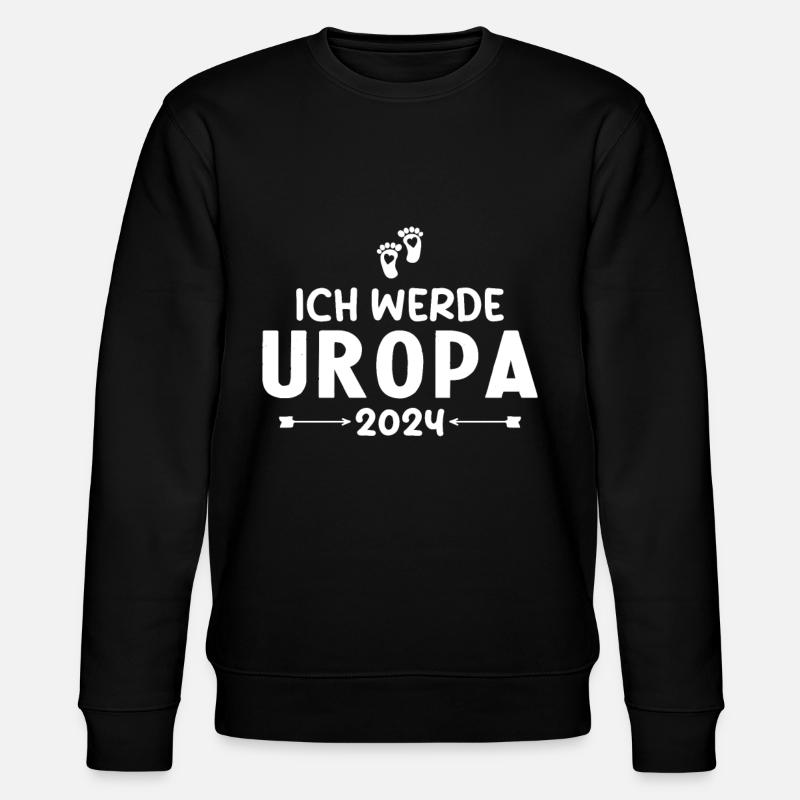 Ich werde Uropa 2024 - Stanley/Stella Unisex Bio-Sweatshirt CHANGER  - Schwarz