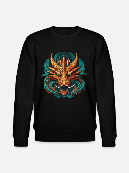 Dragon head sticker design - Stanley/Stella CHANGER Unisex Organic Sweatshirt - black