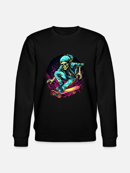 Skateboard skeleton neo - Stanley/Stella CHANGER Unisex Organic Sweatshirt - black