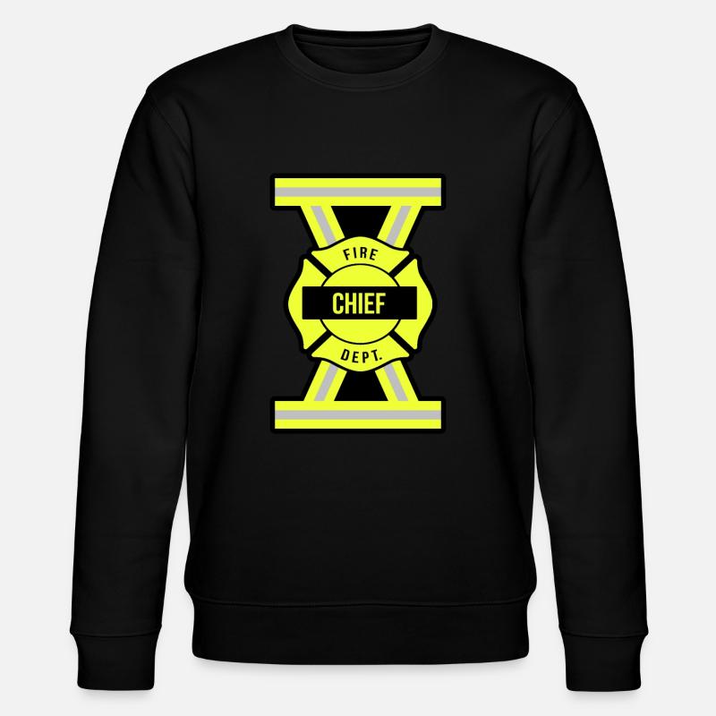 Fire Brigade Commander Ladder - Stanley/Stella CHANGER Unisex Organic Sweatshirt - black