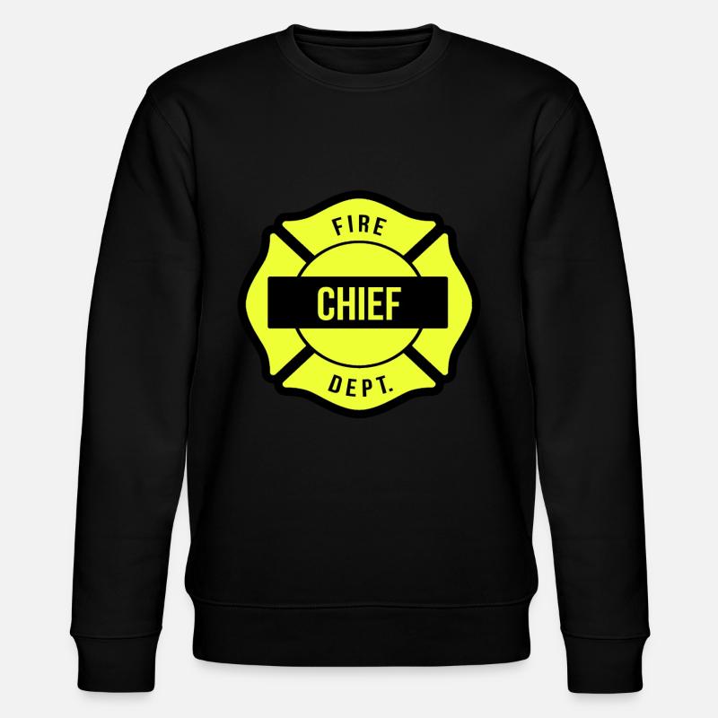 Fire Brigade Commander Ladder - Stanley/Stella CHANGER Unisex Organic Sweatshirt - black