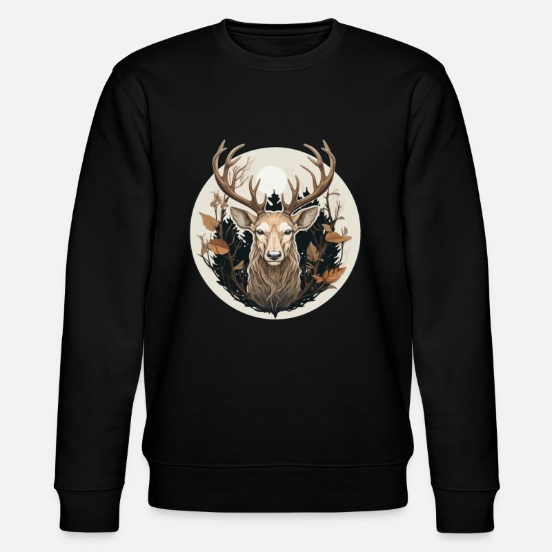 Deer Nature - Stanley/Stella CHANGER Unisex Organic Sweatshirt - black