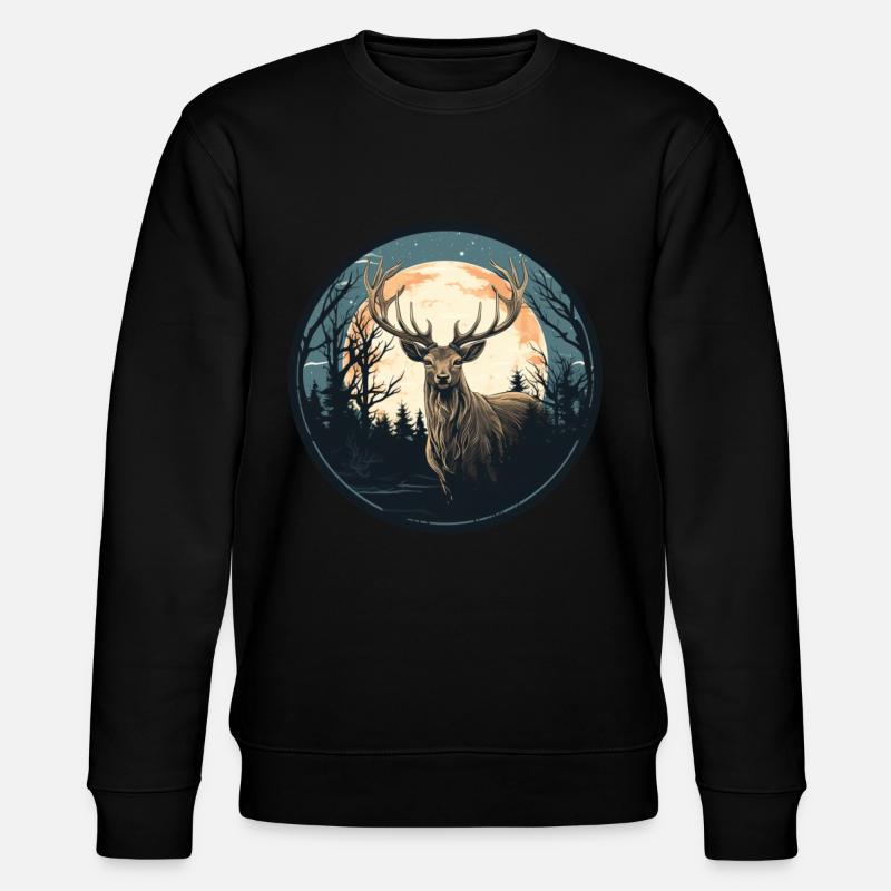 Deer Nature - Stanley/Stella CHANGER Unisex Organic Sweatshirt - black
