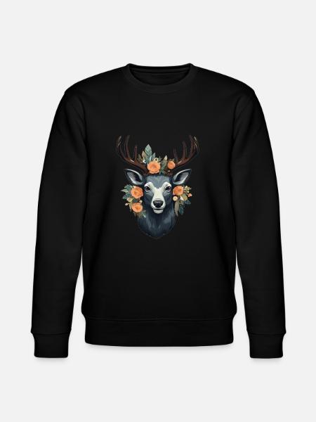 Fleurs de cerf - Sweat bio CHANGER Stanley/Stella Unisexe - noir