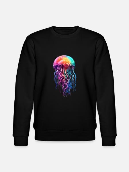Bunte Qualle - Stanley/Stella Unisex Bio-Sweatshirt CHANGER  - Schwarz