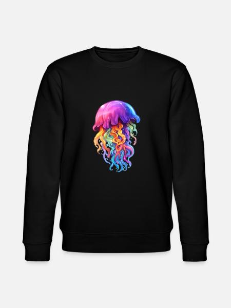 Bunte Qualle - Stanley/Stella Unisex Bio-Sweatshirt CHANGER  - Schwarz