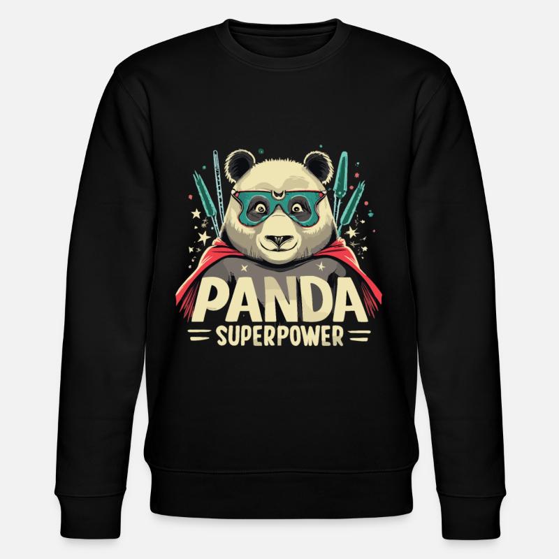 Super-héros panda - Sweat bio CHANGER Stanley/Stella Unisexe - noir