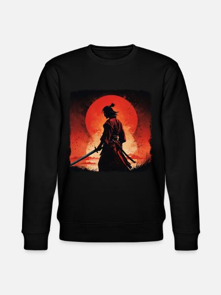 sunset samurai Warrior - Stanley/Stella CHANGER Unisex Organic Sweatshirt - black