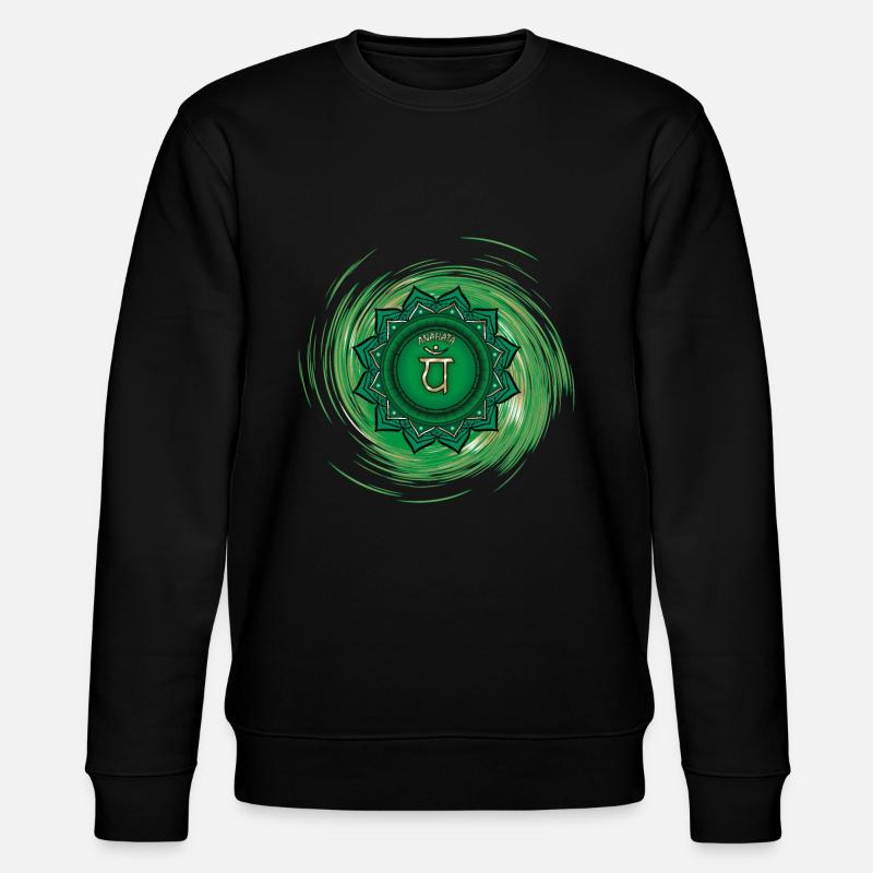 Anahata Fourth Chakra - Stanley/Stella CHANGER Unisex Organic Sweatshirt - black