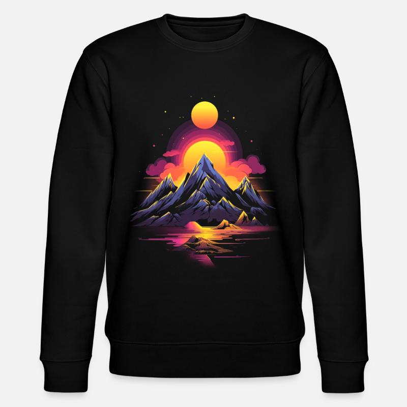Berge mit zwei Sonnen - Stanley/Stella Unisex Bio-Sweatshirt CHANGER  - Schwarz