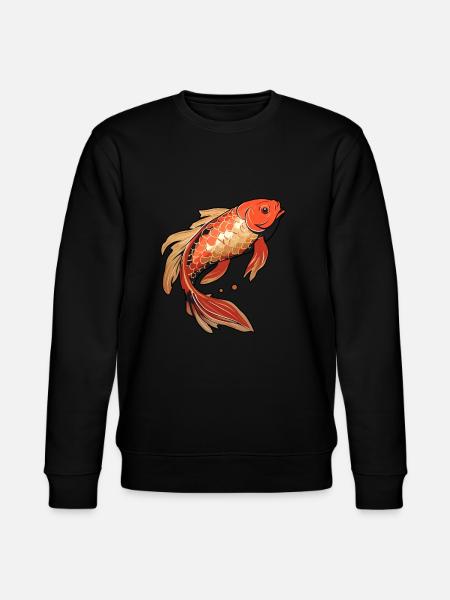 Koi Fish Japanese Carp Pond - Stanley/Stella CHANGER Unisex Organic Sweatshirt - black