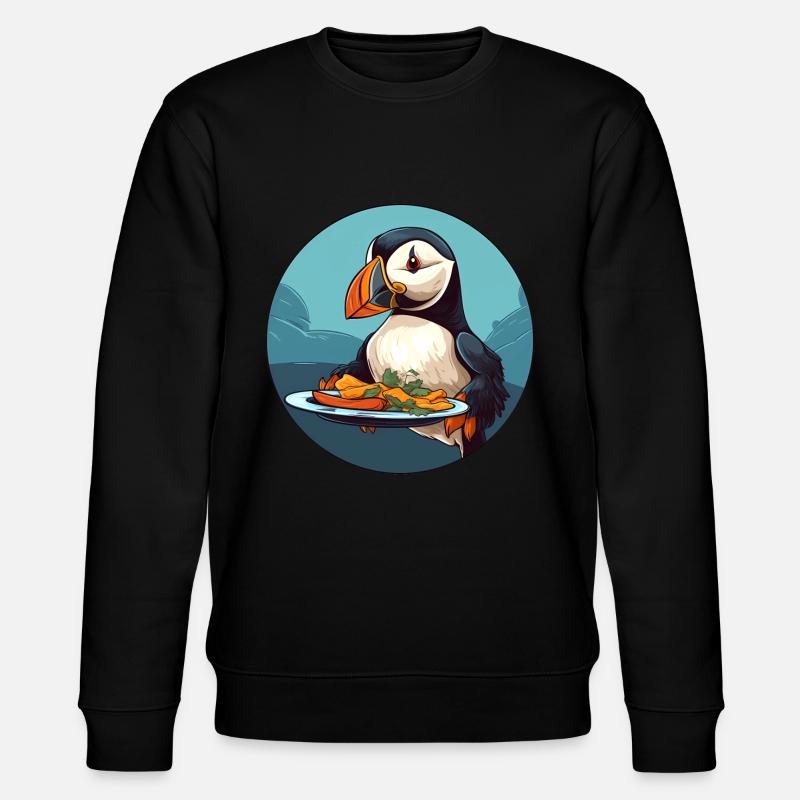 Puffin - Stanley/Stella CHANGER Unisex Organic Sweatshirt - black