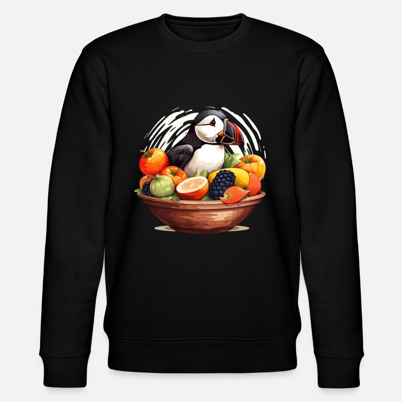 Papageientaucher - Stanley/Stella Unisex Bio-Sweatshirt CHANGER  - Schwarz