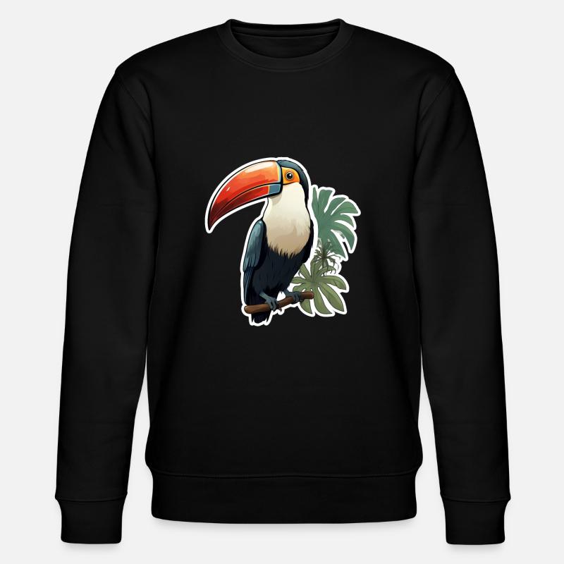 Toucan Exotic Bird - Stanley/Stella CHANGER Unisex Organic Sweatshirt - black