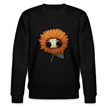Eye: Orange Flower - Stanley/Stella CHANGER Unisex Organic Sweatshirt - black - Front - Nik (191cm) & Marisol (170cm)