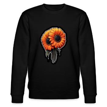 Eye: Orange Flower - Stanley/Stella CHANGER Unisex Organic Sweatshirt - black - Front - Nik (191cm) & Marisol (170cm)