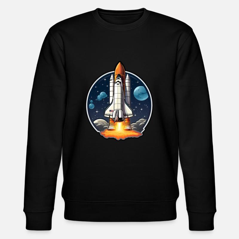Space Shuttle Space - Stanley/Stella CHANGER Unisex Organic Sweatshirt - black