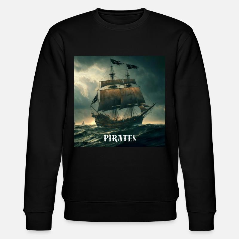 Piratenschiff - Stanley/Stella Unisex Bio-Sweatshirt CHANGER  - Schwarz
