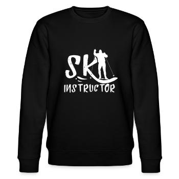 Skilehrer - Stanley/Stella Unisex Bio-Sweatshirt CHANGER  - Schwarz - Vorne - Nik (191cm) & Marisol (170cm)