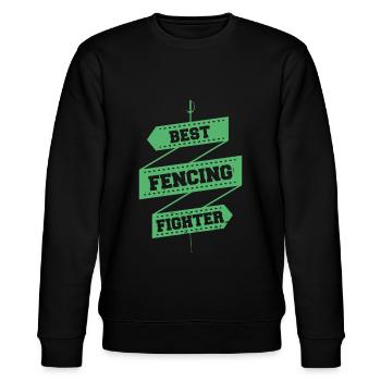 Fechtkampf Fechten Fechterin Fechter Fechtsport - Stanley/Stella Unisex Bio-Sweatshirt CHANGER  - Schwarz - Vorne - Nik (191cm) & Marisol (170cm)