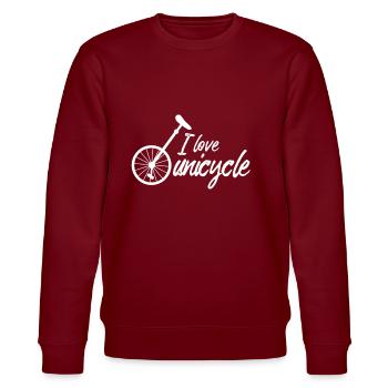 Unicycle Monocycle Monocycle Monocycle Monocycle Monocycle Monocyclisme monocycle - Sweat bio CHANGER Stanley/Stella Unisexe - bordeaux - Devant - Nik (191cm) & Marisol (170cm)