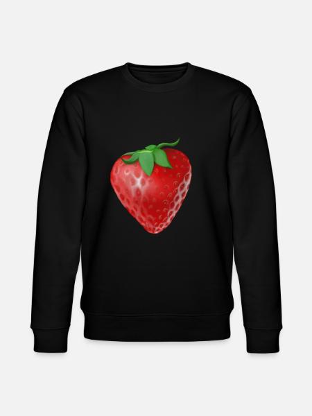 Delicious red strawberry - Stanley/Stella CHANGER Unisex Organic Sweatshirt - black