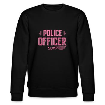 Polizistin - Stanley/Stella Unisex Bio-Sweatshirt CHANGER  - Schwarz - Vorne - Nik (191cm) & Marisol (170cm)