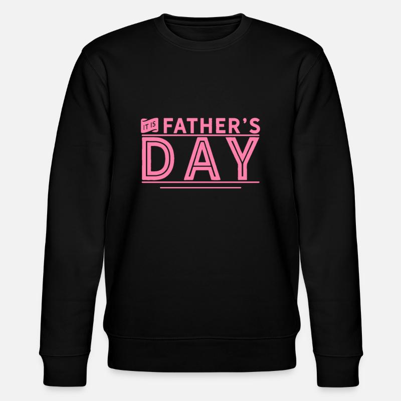 Vater Bester Papa - Stanley/Stella Unisex Bio-Sweatshirt CHANGER  - Schwarz