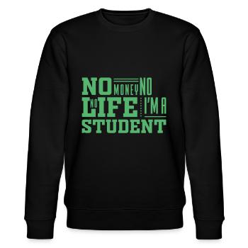 Student Uni Student Study Studies - Stanley/Stella CHANGER Unisex Organic Sweatshirt - black - Front - Nik (191cm) & Marisol (170cm)