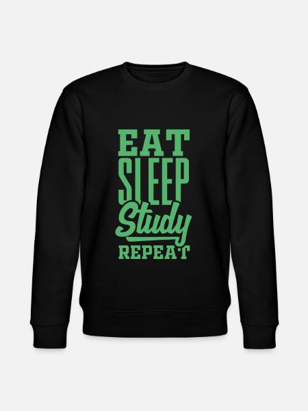 Study Study Studying Studying - Stanley/Stella CHANGER Unisex Organic Sweatshirt - black