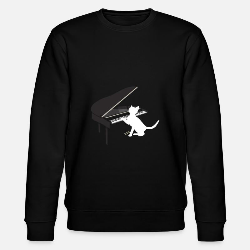 Chat joue du piano. - Sweat bio CHANGER Stanley/Stella Unisexe - noir