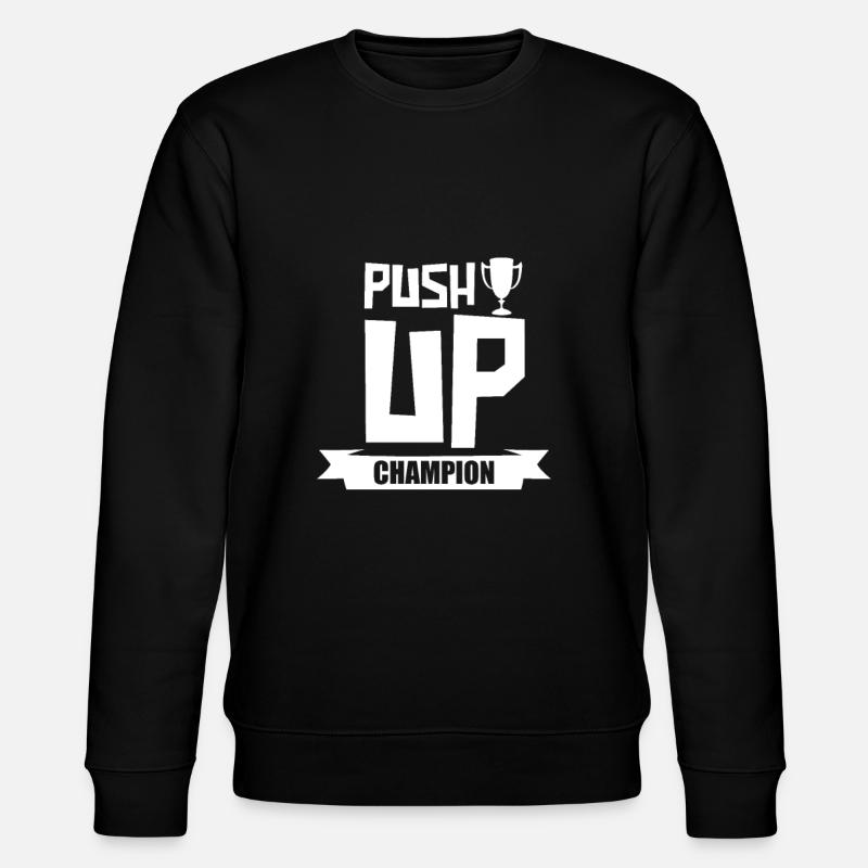 Liegestützen - Stanley/Stella Unisex Bio-Sweatshirt CHANGER  - Schwarz