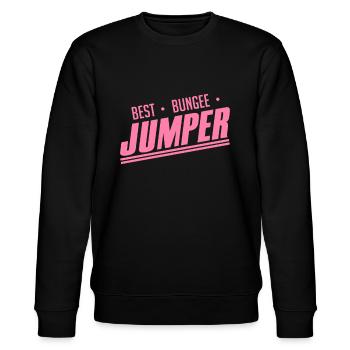 Bungee Jumping - Stanley/Stella Unisex Bio-Sweatshirt CHANGER  - Schwarz - Vorne - Nik (191cm) & Marisol (170cm)