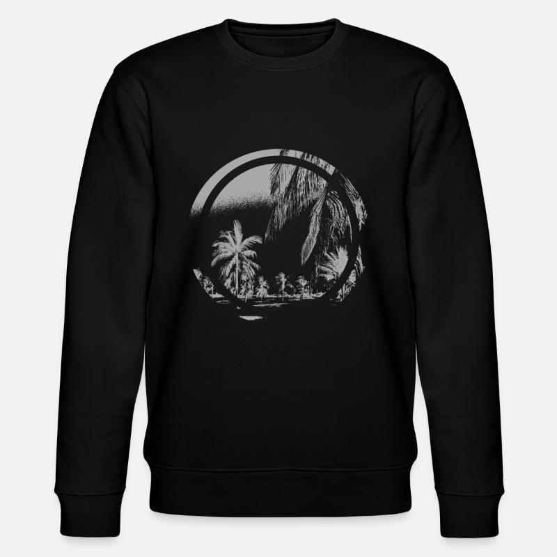 Palm trees palm cool design - Stanley/Stella CHANGER Unisex Organic Sweatshirt - black