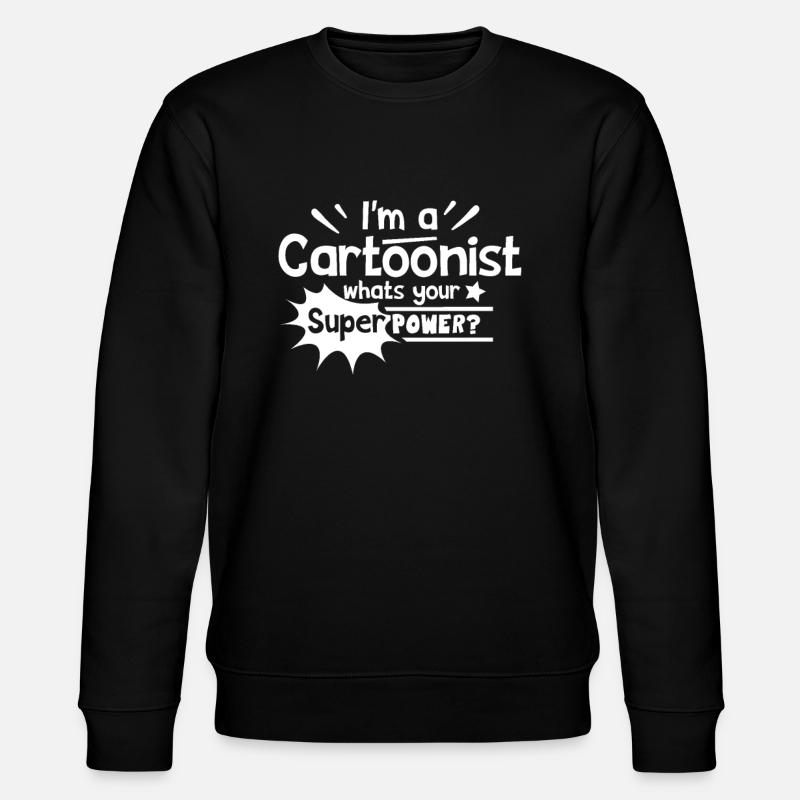 Comic Malen - Stanley/Stella Unisex Bio-Sweatshirt CHANGER  - Schwarz