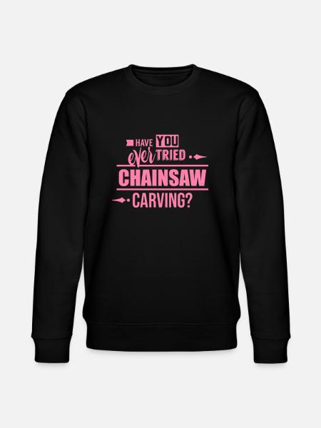 Carve a chainsaw - Stanley/Stella CHANGER Unisex Organic Sweatshirt - black