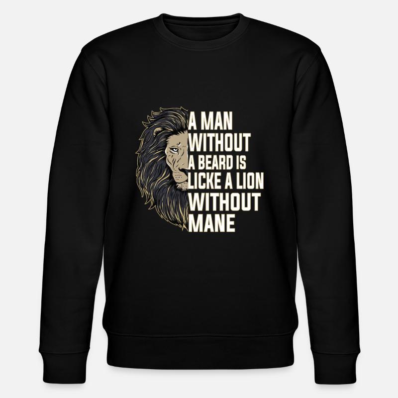 Beard Lion Man - Stanley/Stella Unisex Bio-Sweatshirt CHANGER  - Schwarz