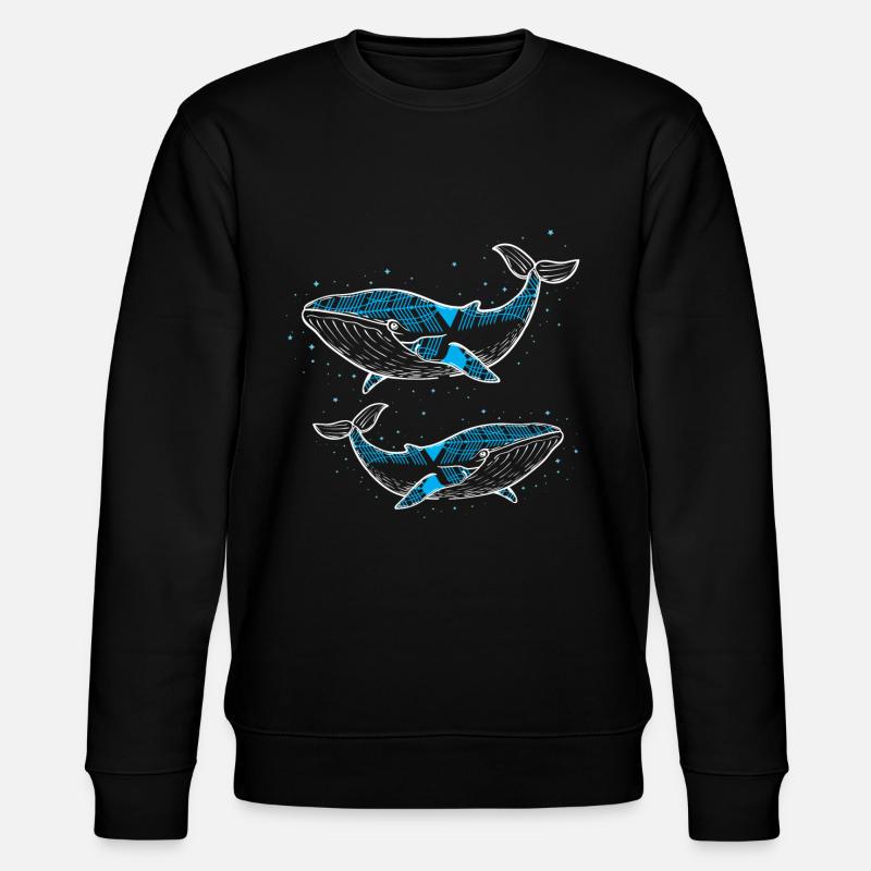 Deux baleines - Sweat bio CHANGER Stanley/Stella Unisexe - noir