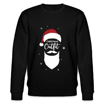 Christmas outfit man, wife and children - Stanley/Stella CHANGER Unisex Organic Sweatshirt - black - Front - Nik (191cm) & Marisol (170cm)