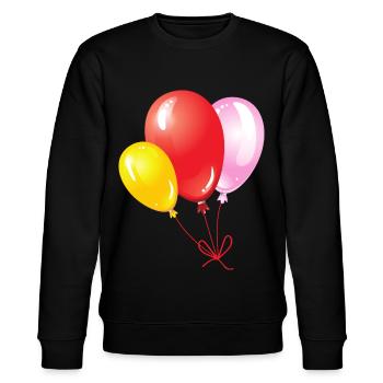 Ballons - Sweat bio CHANGER Stanley/Stella Unisexe - noir - Devant - Nik (191cm) & Marisol (170cm)