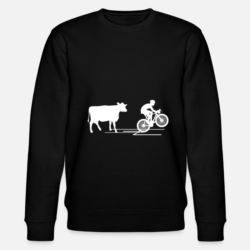 Kuh-Tier-Radsport Süße Geschenkidee - Stanley/Stella Unisex Bio-Sweatshirt CHANGER  - Schwarz